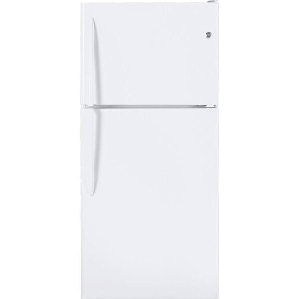 GE 30 in. W 20 cu. ft. Top Freezer Refrigerator in White