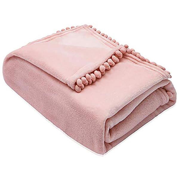 pink soft throw