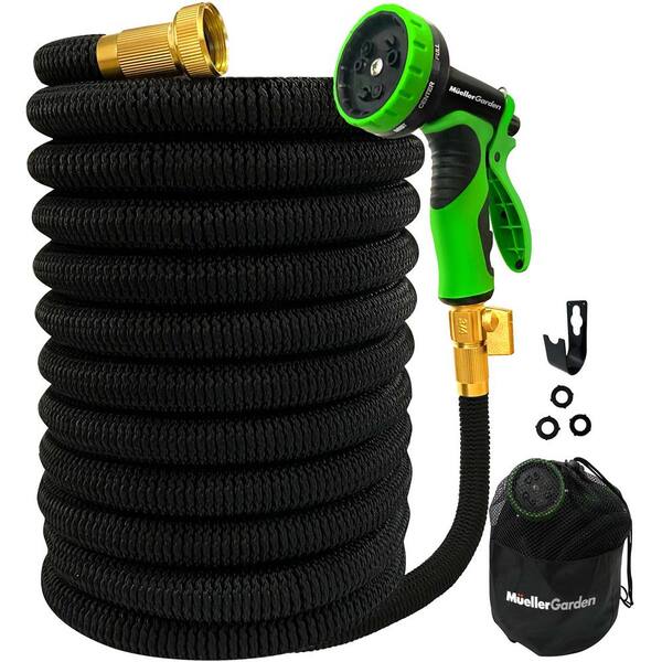 MUELLER HOME 3/4 in. Dia x 50 ft. Expandable Garden Hose Flexible Water Hose with High-Performance Nozzle, Kink and Tangle Resistant