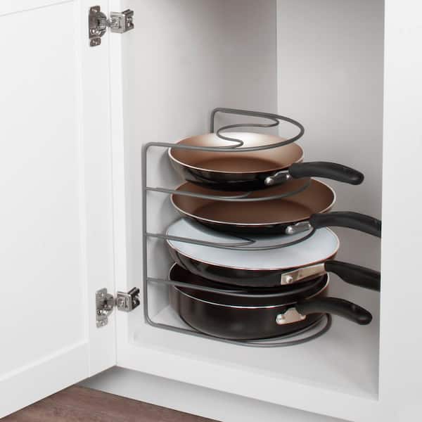 Plate Rack Kitchen Organizer Countertop Pot Cover Holder Cabinet