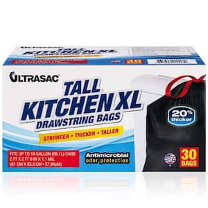 Ultrasac 33 Gal. Black Large Drawstring Trash Bags (86-Count) UL 33 GAL-DS  - The Home Depot