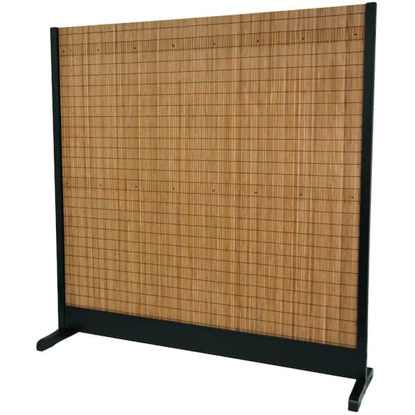 Oriental Furniture 6 ft. Black 3-Panel Take Room Divider