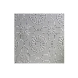Alexander Paintable Supaglypta White & Off-White Wallpaper Sample