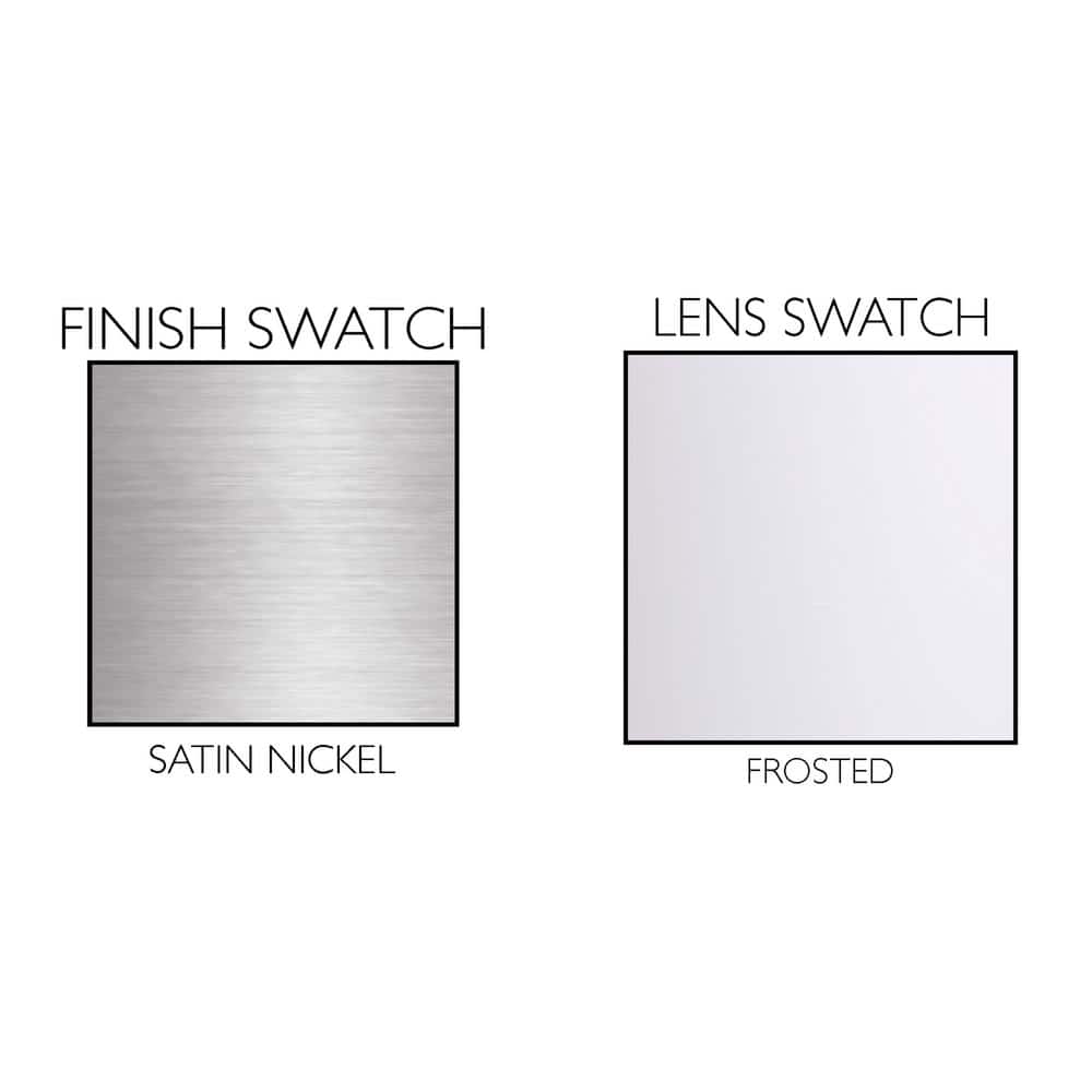 Aubrey 52-Inch Satin Nickel Ceiling Fan with LED Light Kit and Reversible Blades
