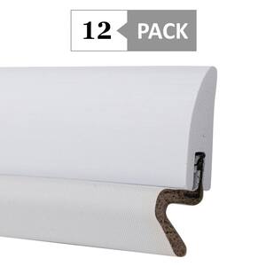 fowong White Door Weather Stripping 1/2 Inch Wide X 1/4 Inch Thick 2 Rolls AC