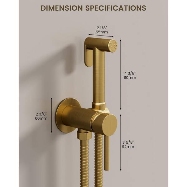 YAWWALK 1 Handle Bidet Faucet with 47 in. Stainless Steel Hose and