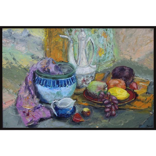 Unbranded "Good Food" by Marmont Hill Floater Framed Canvas Food Art Print 20 in. x 30 in.