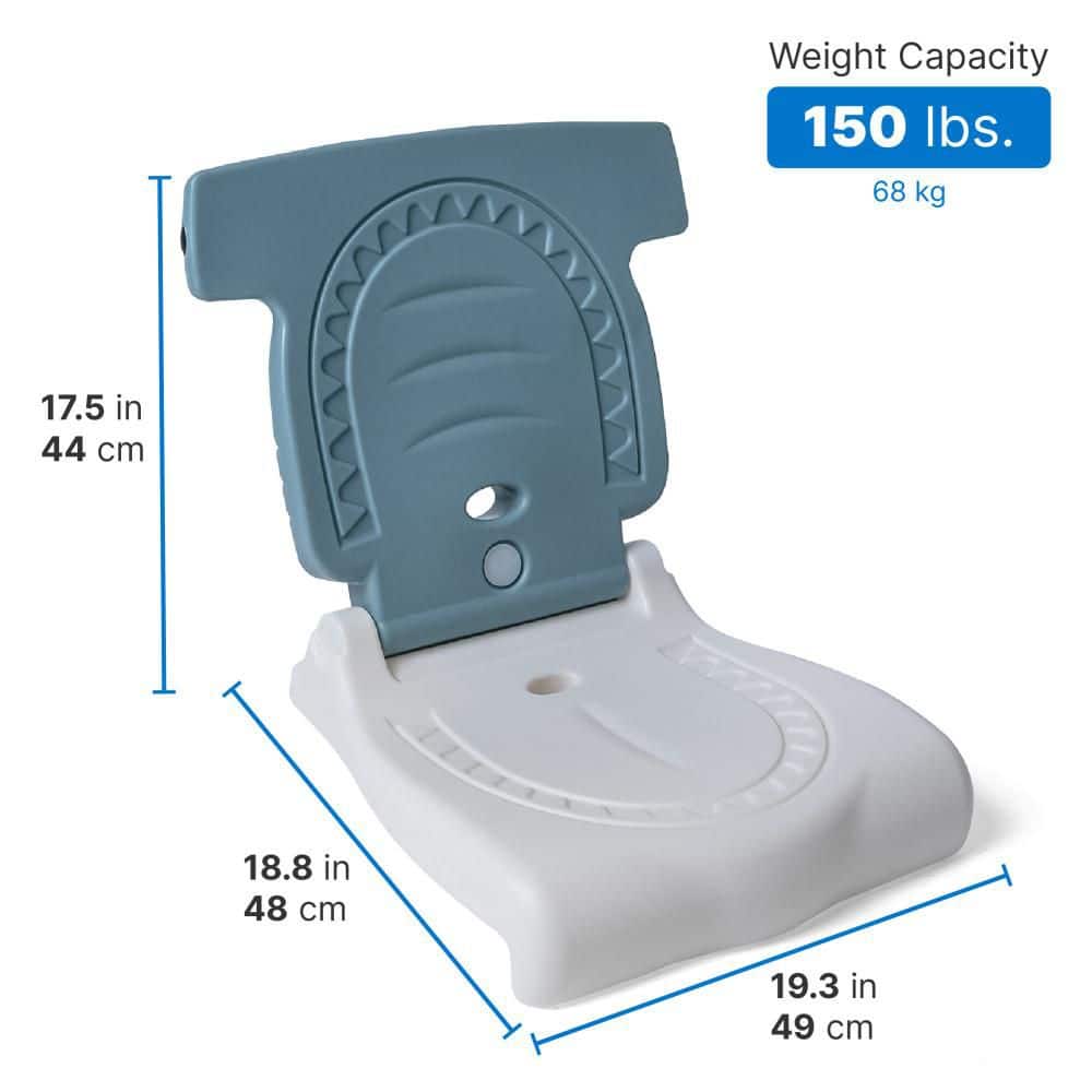Measurement diagram of the Step2 Kids Hammerhead Flip Seat.