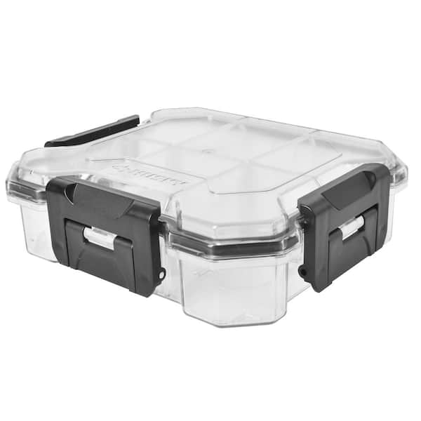 Husky 6 in. 6-Compartment Waterproof Storage Bin Small Parts