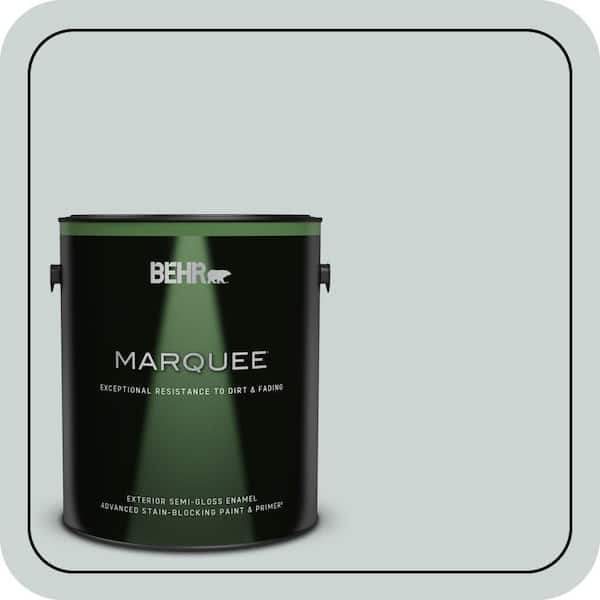 BEHR MARQUEE 1 gal. #ECC-34-1 Pacific Mist Semi-Gloss Enamel Exterior Paint & Primer