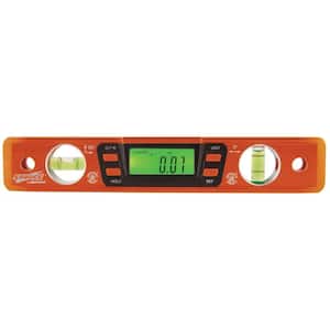 9 in. Aluminum Digital Magnetic Torpedo Level with 2 Bubble Vials