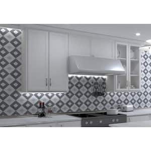 Luv Tender Black/White/Gray 8 in. x 8 in. Smooth Matte Porcelain Floor and Wall Tile (8.17 sq. ft./Case)