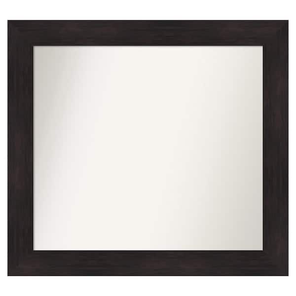 Amanti Art Furniture Espresso 33.75 in. x 30.75 in. Custom Non-Beveled Satin Recyled Polystyrene Bathroom Vanity Wall Mirror