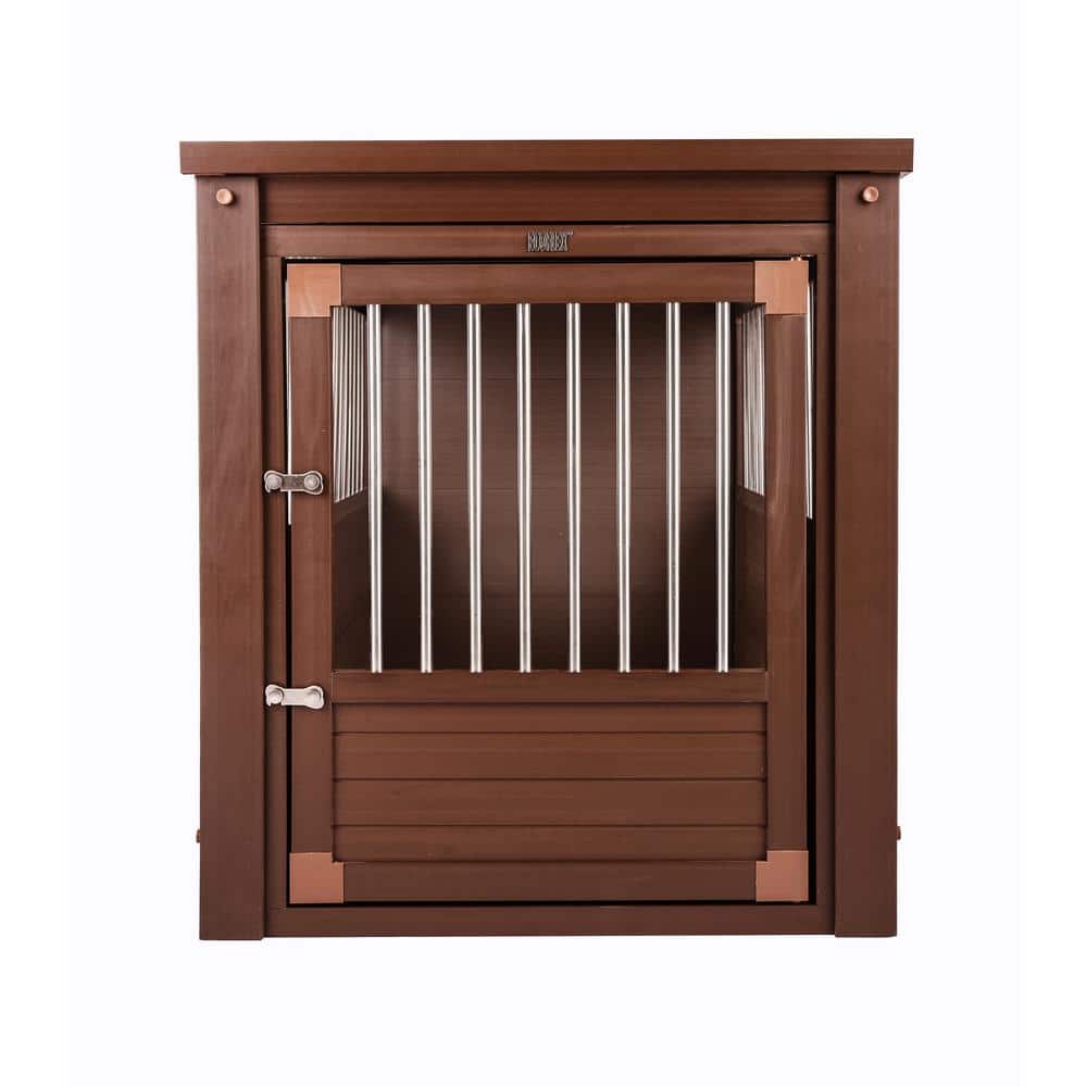 New Age Pet ECOFLEX Dog Crate End Table Russet Brown Extra Large