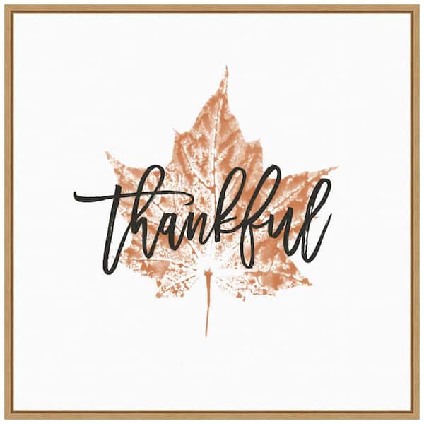 Amanti Art 22 in. Harvest Sentiments VI Fall/Thanksgiving Framed Canvas Box Wall Art