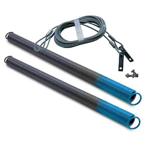 Ideal Security 140 Lbs Dark Blue Garage Door Extension Spring With Safety Cables 2 Pack Sk7155p2v2 The Home Depot