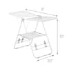 Honey Can Do 57 in. L x 37 in. H White Heavy-Duty Gullwing Portable Drying  Rack DRY-08671 - The Home Depot