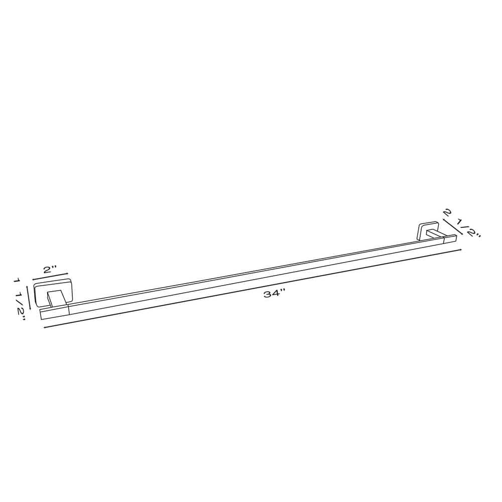 Chicago Black 18'' Wall Mounted Towel Bar