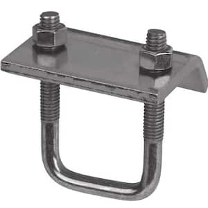 Channel to Beam Strut Channel Clamp with U-Bolt - Silver Galvanized