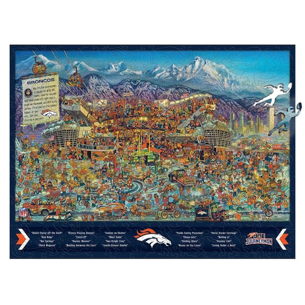 ストレッチドビー ジグソーパズル 海外製 アメリカ 0956860 YouTheFan NFL Denver Broncos Wooden Joe  Journeyman Puzzle