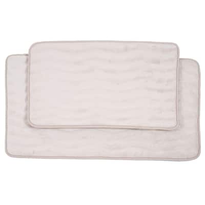 3D Cobble Taupe 20 in. x 32 in. Stone Shaped Memory Foam Microfiber Bath Mat  7718N165 - The Home Depot