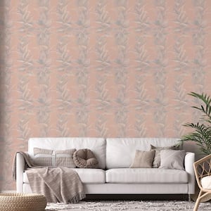 Pastel Palm Beverly Pink Vinyl Peel and Stick Wallpaper Roll (Covers 60 sq. ft.)