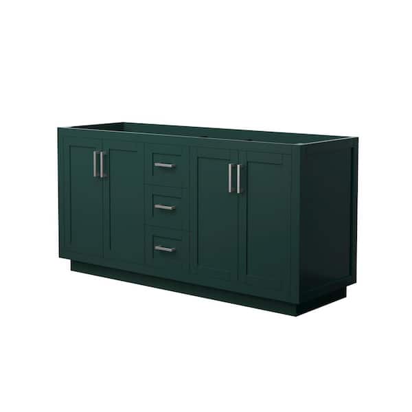 Wyndham Collection Miranda 65.25 in. W x 21.75 in. D x 33 in. H Double Bath Vanity Cabinet without Top in Green