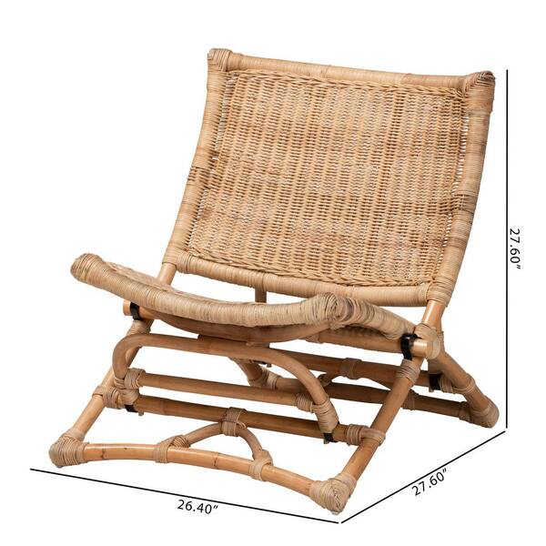 bali & pari Herrara Natural Rattan Rattan Folding Chair 219-12705