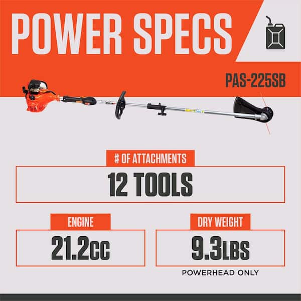 21.2 cc Gas 2-Stroke Attachment Capable Straight Shaft String Trimmer with 17 in. Swath and Speed-Feed Quick Reload Head