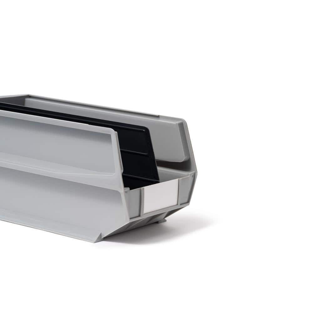 Black ABS Plastic Bin Dividers, 13.875" x 6.5" x 0.25", 6-Pack