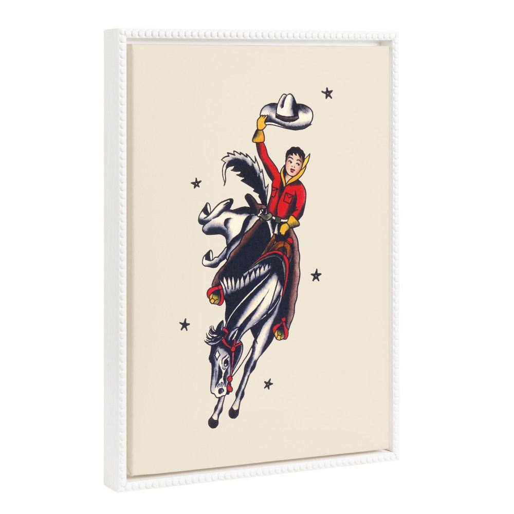 Sylvie Vintage Cowgirl Framed Canvas by Corinna Buchholz of Piddix Set of 1 Country Art Print 18.00 in. x 24.00 in. price history on PriceWatchPro