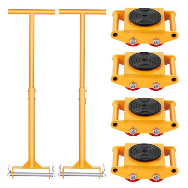 Machine Skate, 6T Machinery Skate Dolly, 13228 lbs. Machinery Moving Skate, Machinery Mover Skate with 360° Rotation