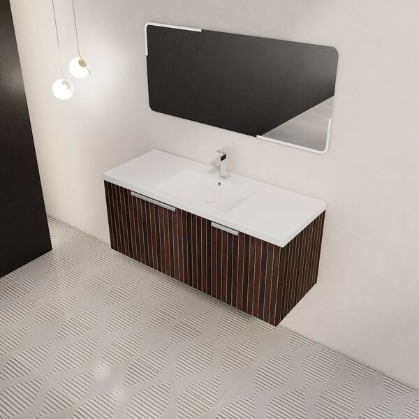 Modland Yunns 47 in. W x 18 in. D x 20 in. H Single Sink Floating