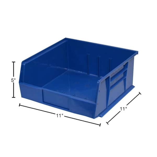 Style Selections 14-in W x 6-in H x 11-in D Clear Plastic Stackable Bin in  the Storage Bins & Baskets department at