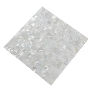 6-Sheets Peel and Stick Mother of Pearl Shell Mosaic Tile for Kitchen Backsplashes 12 in. x 12 in