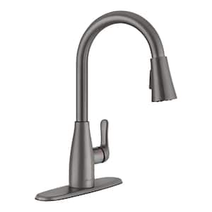 McKenna Single-Handle Pull-Down Sprayer Kitchen Faucet in Black Stainless with TurboSpray and FastMount