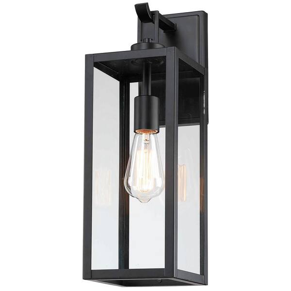 1-Light Black Exterior Waterproof Wall Sconce Outdoor Light Fixture