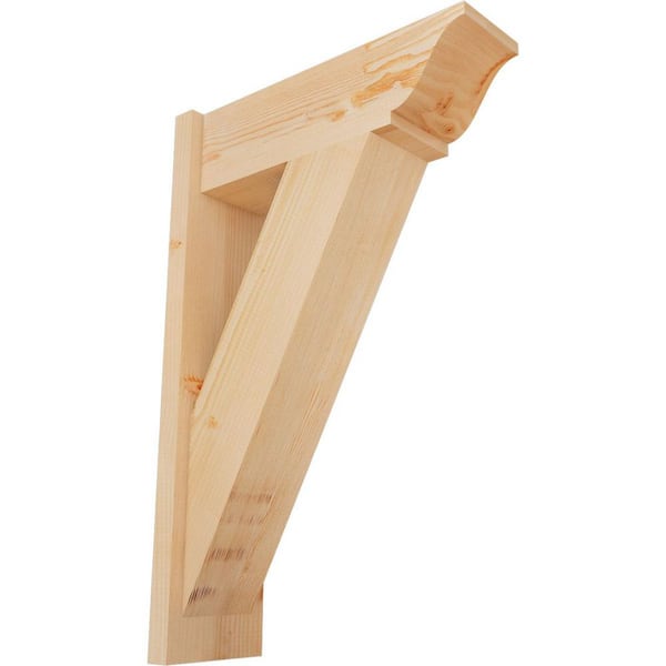 Ekena Millwork 8 in. x 34 in. x 22 in. Traditional Smooth Douglas Fir Outlooker