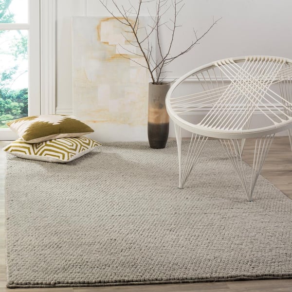 Natura 12 ft. x 12 ft. Square Silver Gradient Area Rug