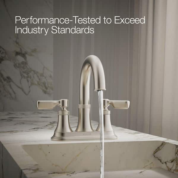 KOHLER Paces 4 in. Centerset Double Handle Bathroom Faucet in