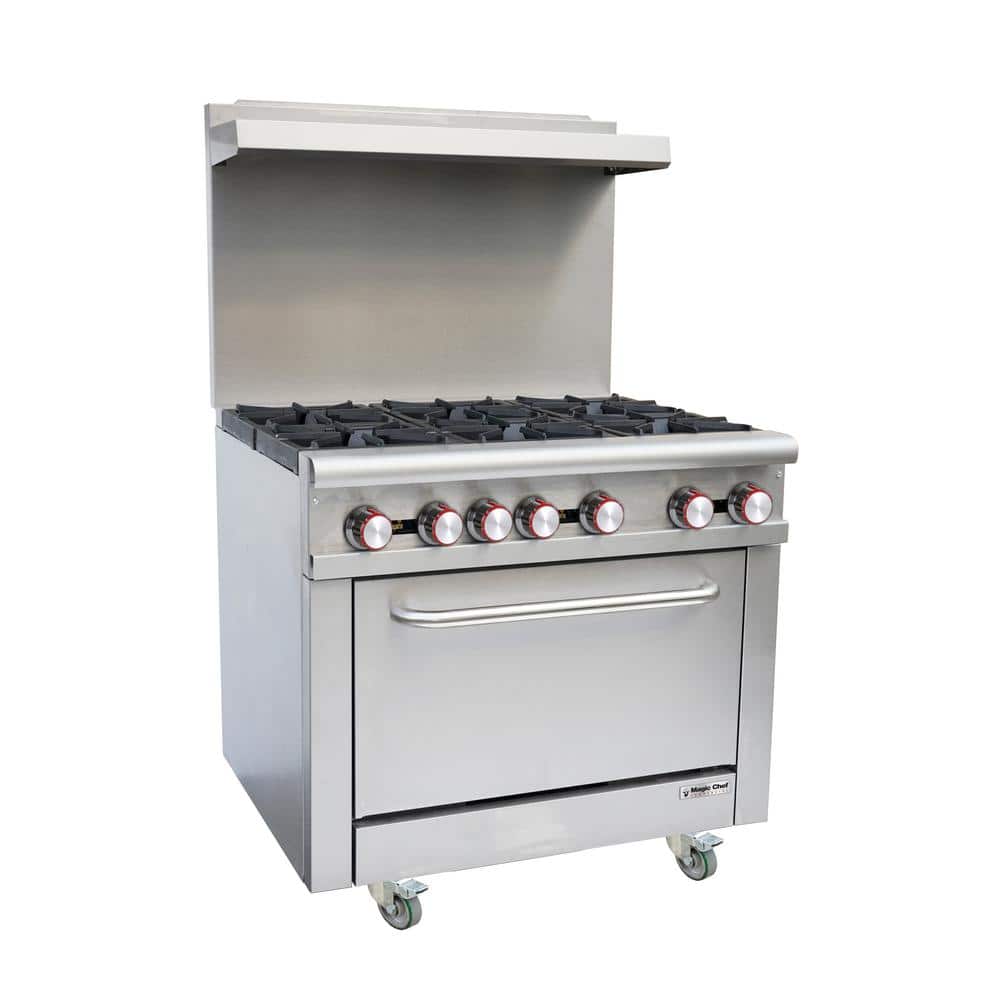 Magic Chef 36 in. Commercial Gas Range in Stainless Steel