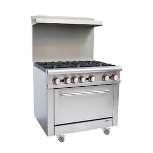36 in. Commercial Gas Range in Stainless Steel