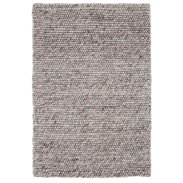 Niels Handwoven Wool/Viscose Grey 5 ft. x 8 ft. Indoor Area Rug