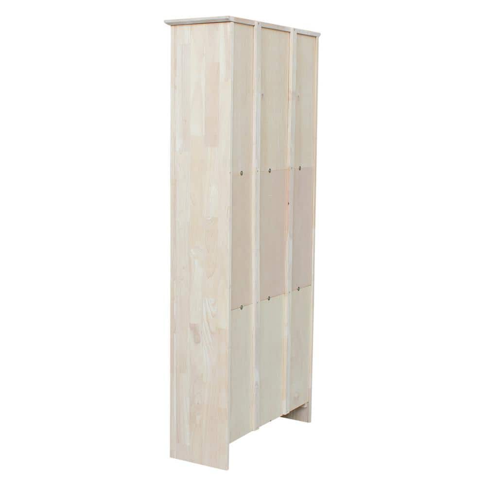 Elegant Adjustable Solid Parawood Shaker Bookcase, 60"H in Brown