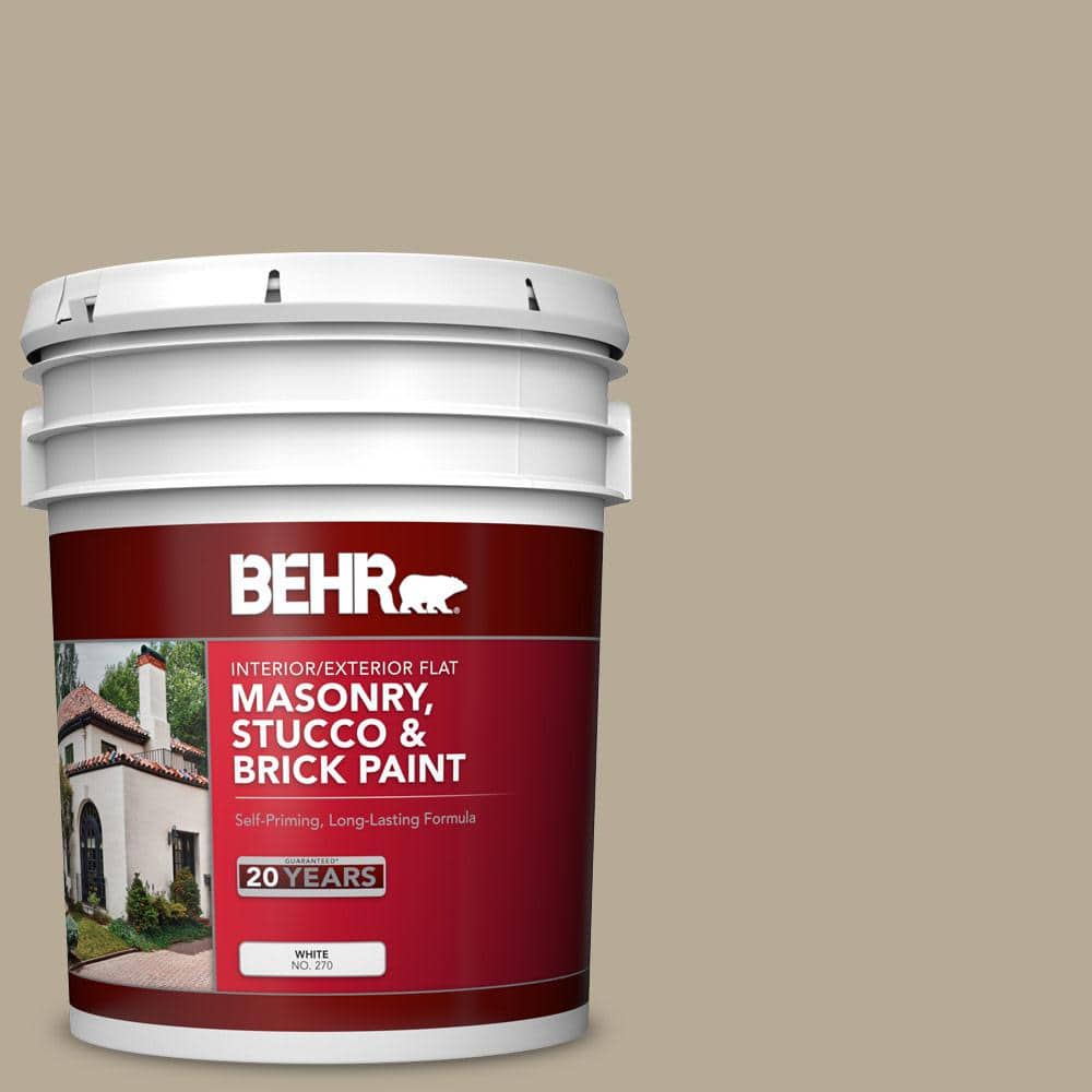5 gal. #N310-4 Desert Khaki Flat Interior/Exterior Masonry, Stucco and Bric