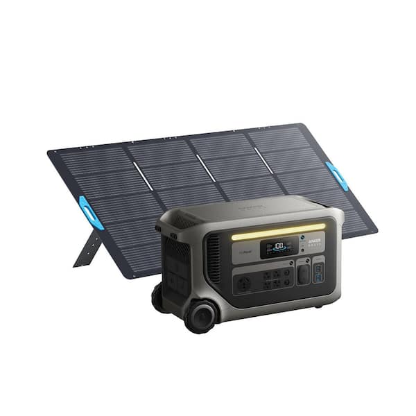 SOLIX F3000 3600-Watt Output and 3,072Wh Push Button Start Solar Generator with 400W Solar Panel, 6,000W Recharging