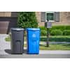 Rubbermaid Commercial Products Part # FG571473BLUE - Rubbermaid Commercial  Products 14 Gal. Blue Recycling Bin - Recycling Containers - Home Depot Pro