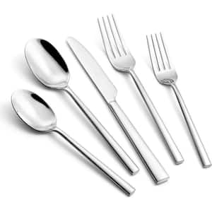 40-Piece Forged Stainless Steel Flatware, for Kitchen, Home, Wedding, Party, Mirror Polished and Dishwasher Safe