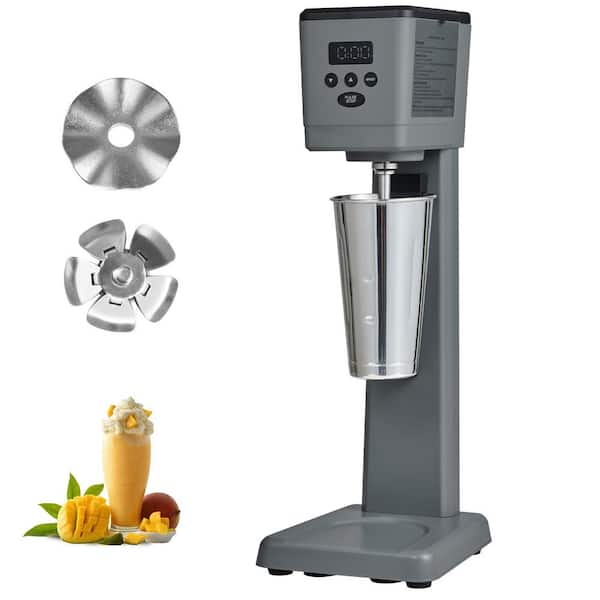 SKYSHALO Milkshake Maker, 375W Electric Milkshake Machine, Single Head Drink Mixer Blender Machine, LED Microswitch, Grey