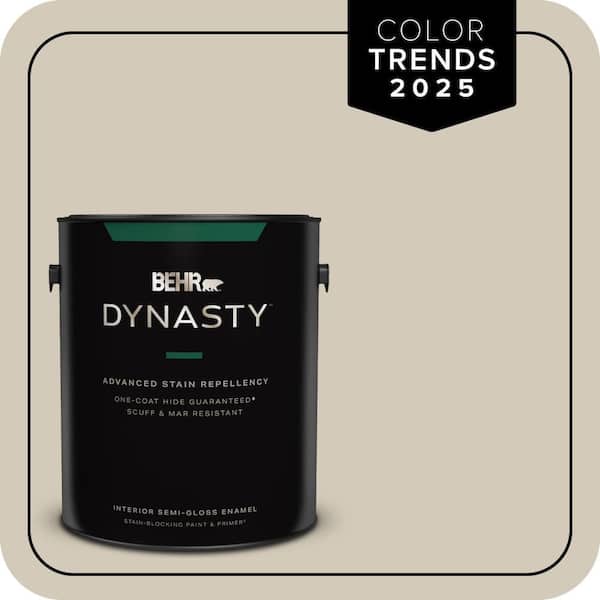 BEHR DYNASTY 1 gal. Designer Collection #DC-010 Even Better Beige Semi-Gloss Enamel Interior Stain-Blocking Paint & Primer
